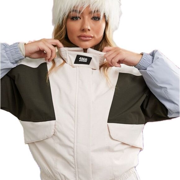 ASOS 4505 Ski & Snow Color Block Jacket in Pastel Multi - Size 18 - Picture 1 of 10